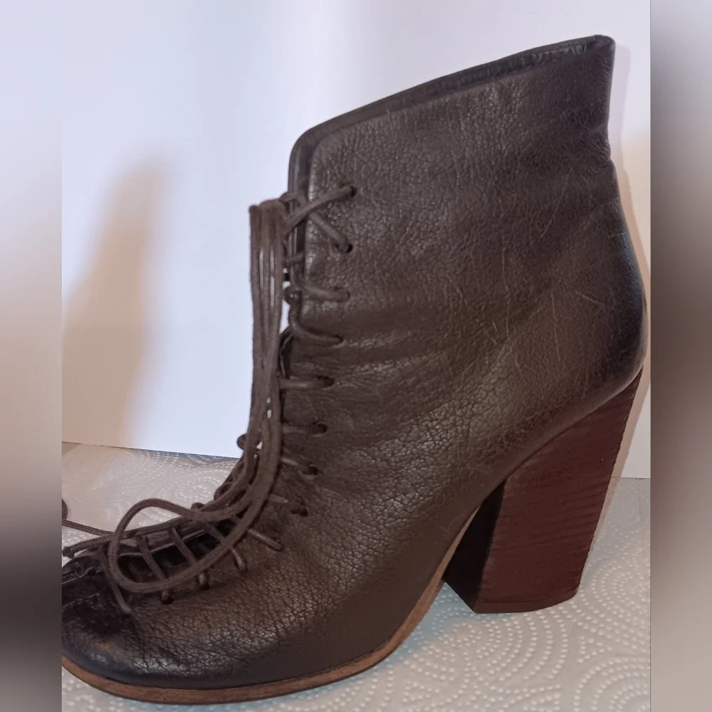 Marsell Italian Leather Vintage Bolla Lace Up Ankle Boots EU 36.5